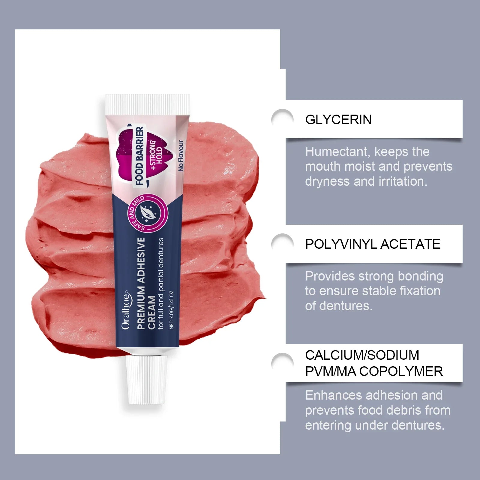 Premium Thermoplastic Denture Adhesive Long Lasting Denture Fixing Adhesive for Filling Fix Missing/Broken Tooth False Teethglue