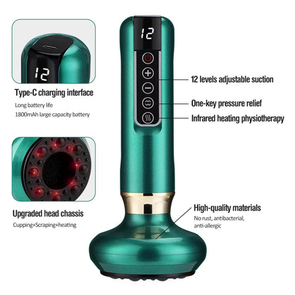 Chinese Electric Suction Medical Cupping Therapy Set Beauty Massager Glass Jars anti Cellulite Cupping Vacuum Slimming Guasha