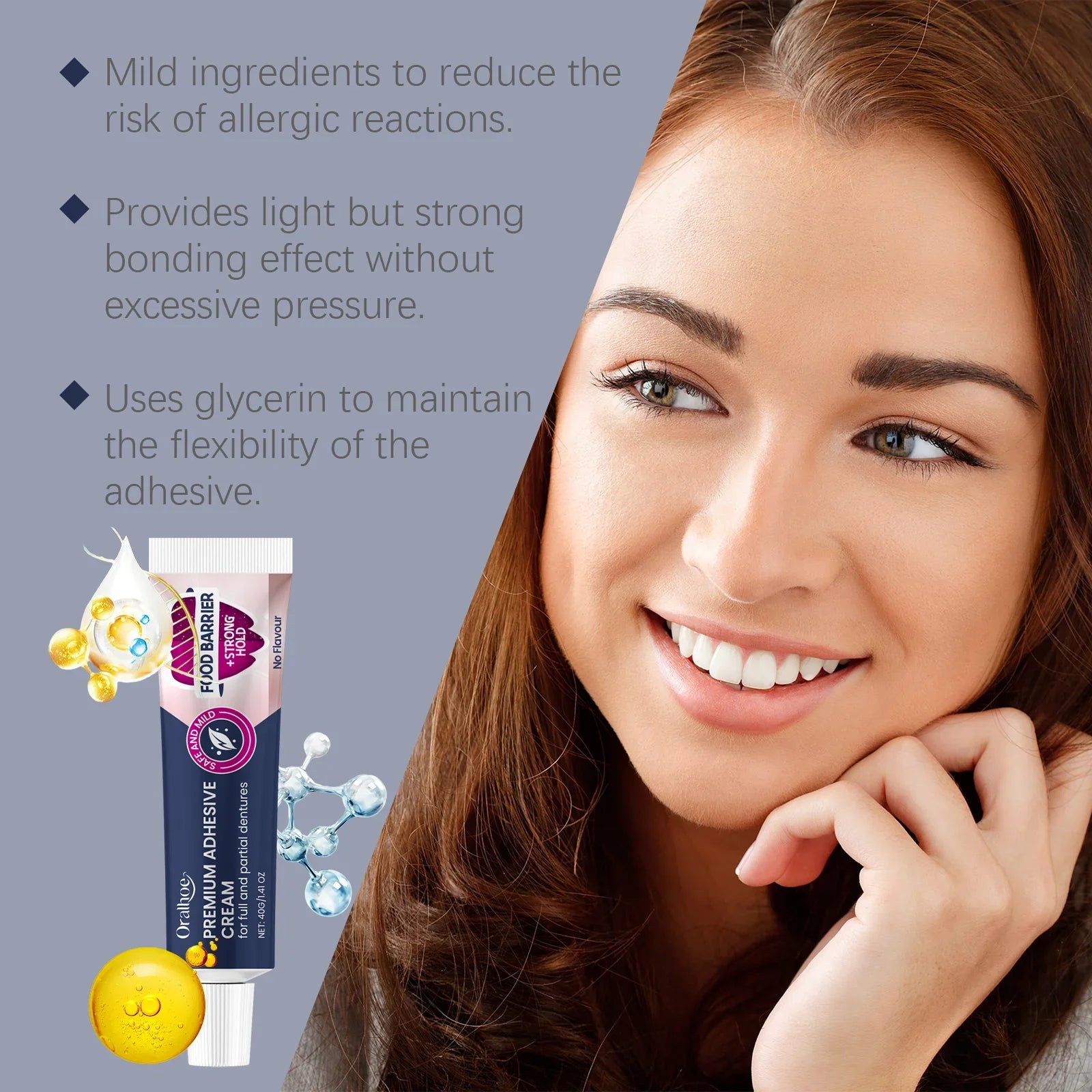 Premium Thermoplastic Denture Adhesive Long Lasting Denture Fixing Adhesive for Filling Fix Missing/Broken Tooth False Teethglue