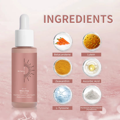 Self Tanning Drops Natural Tanner Enhance Skin Melanin Liquid Bronzer Preventing Sunburn Sunless for Body Face Tanning Products