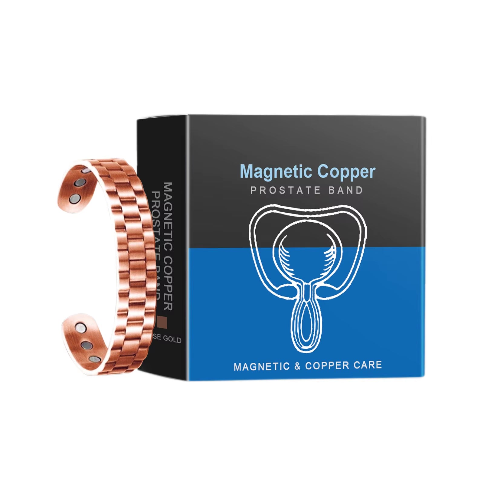 Magnetic Copper Prostate Strap Magnetic Copper Prostate Band Improves Blood Circulation Men'S Fashion Bracelet Relieves Prostate